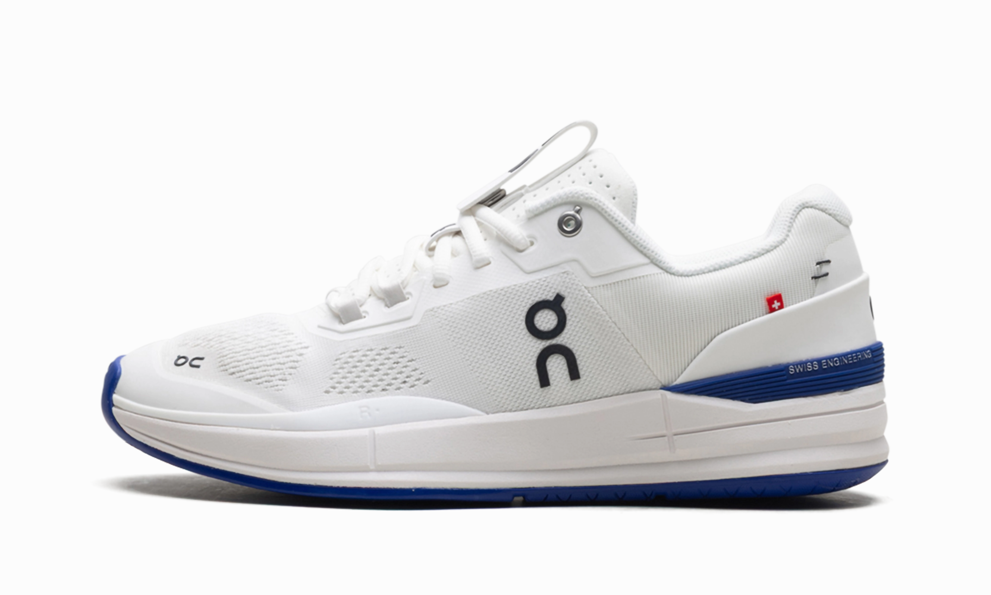 genuine - leather - upper shoes long - distance capable The Roger Pro "White/Indigo"