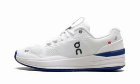 genuine - leather - upper shoes long - distance capable The Roger Pro "White/Indigo"