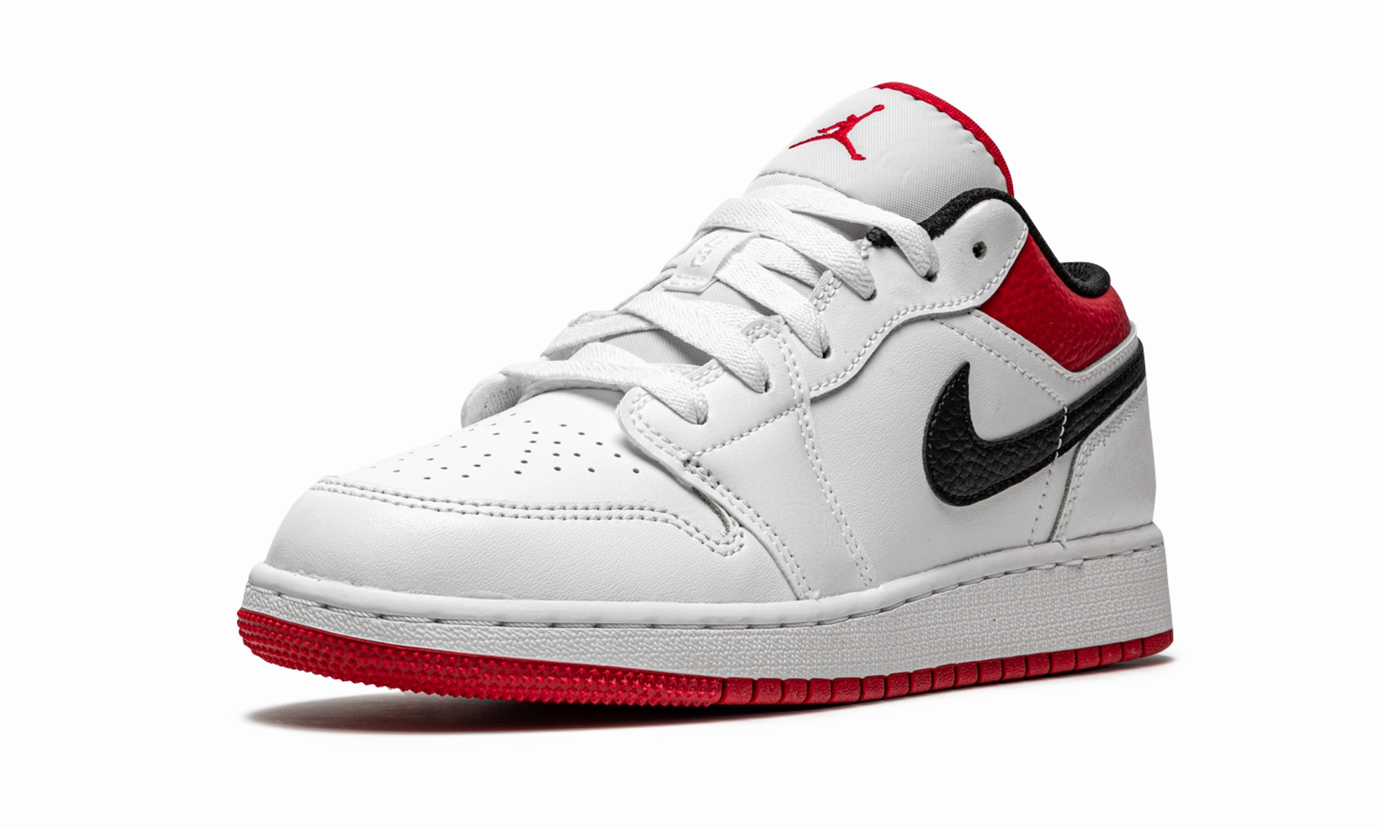 Air Jordan 1 Low GS "White / Gym Red" Tailored Comfort Mesh Lining