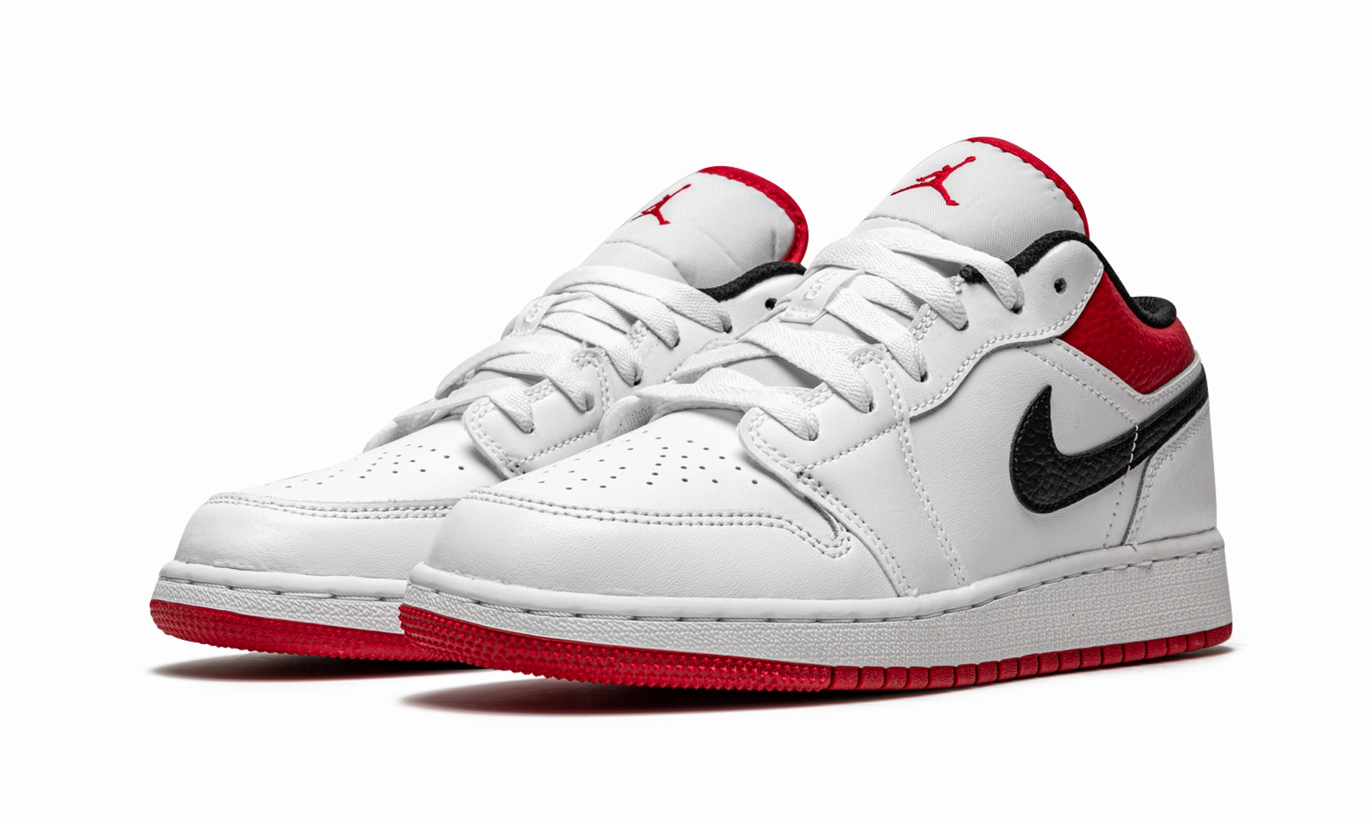 Comfortable Touch Air Jordan 1 Low GS "White / Gym Red"