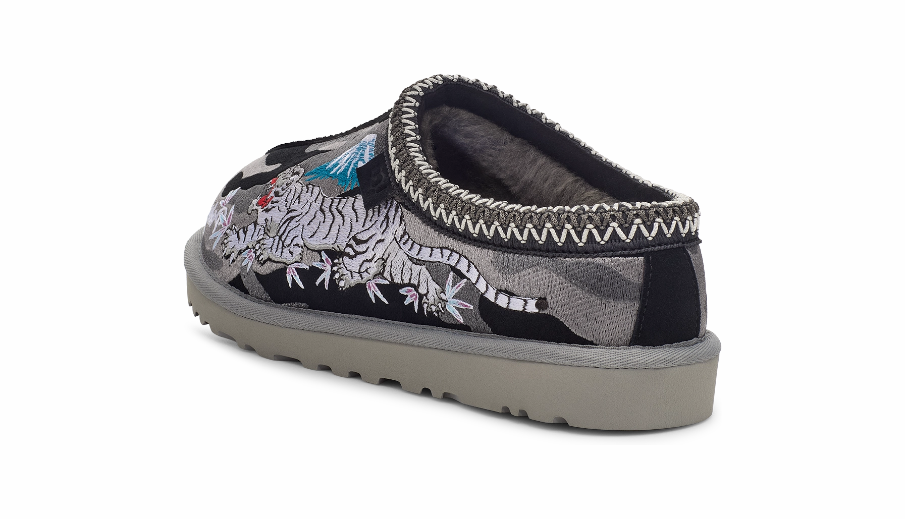 Curve Glow Shiny Sole UGG Tasman Slipper Palace Black Camo