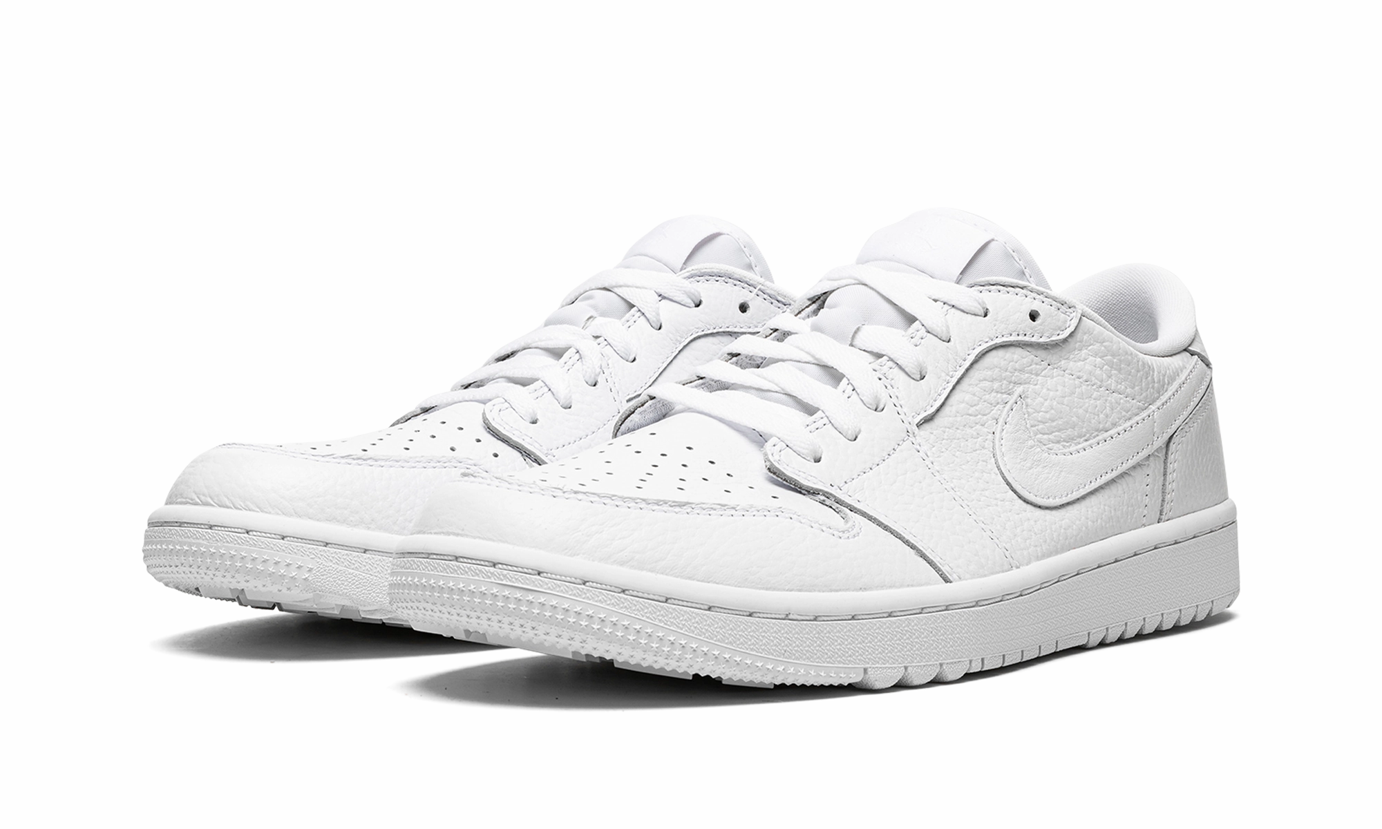 Air Jordan 1 Low Golf "Triple White" flex design Sleek Look