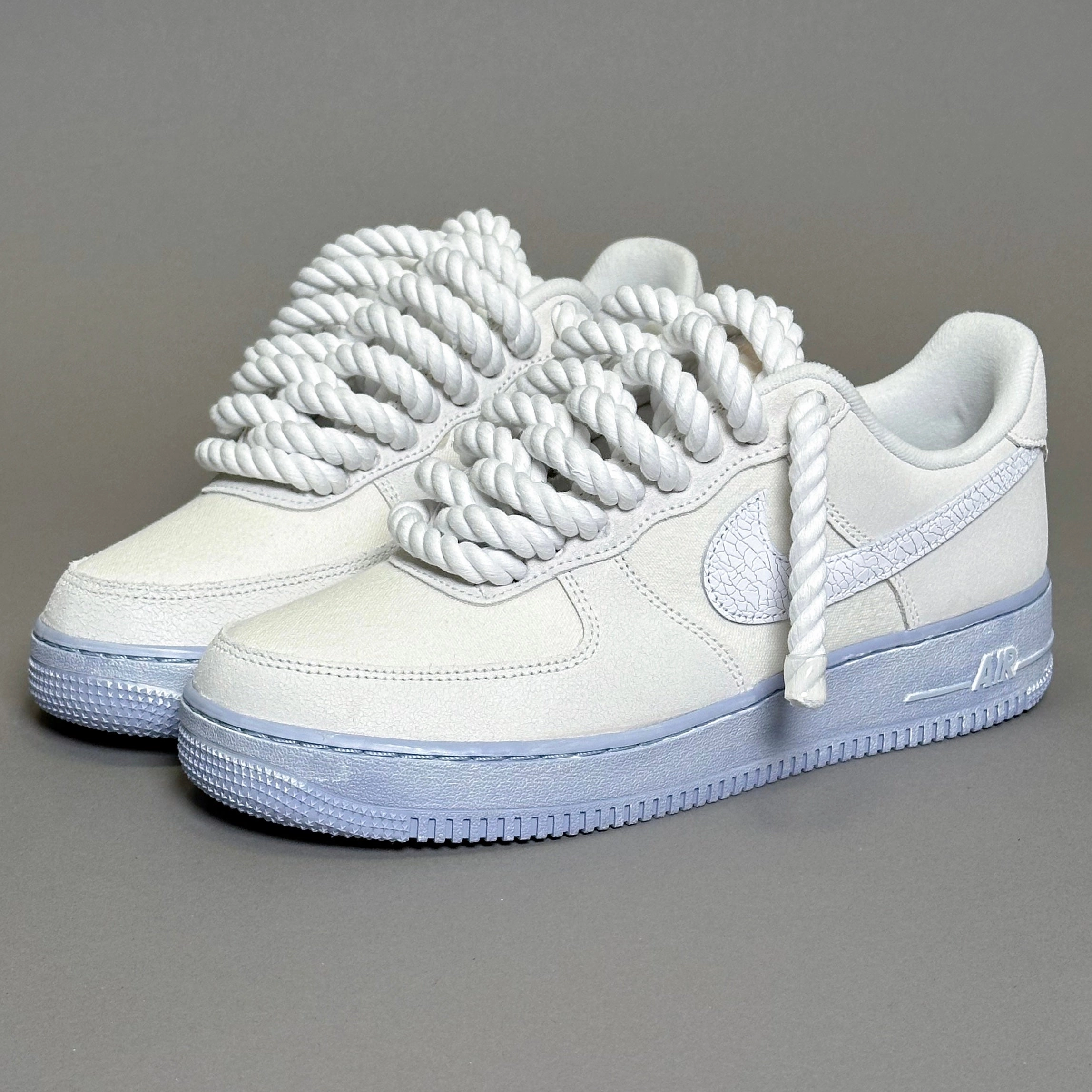 Nike Air Force 1 Rope Laces??Triple White Interoperable