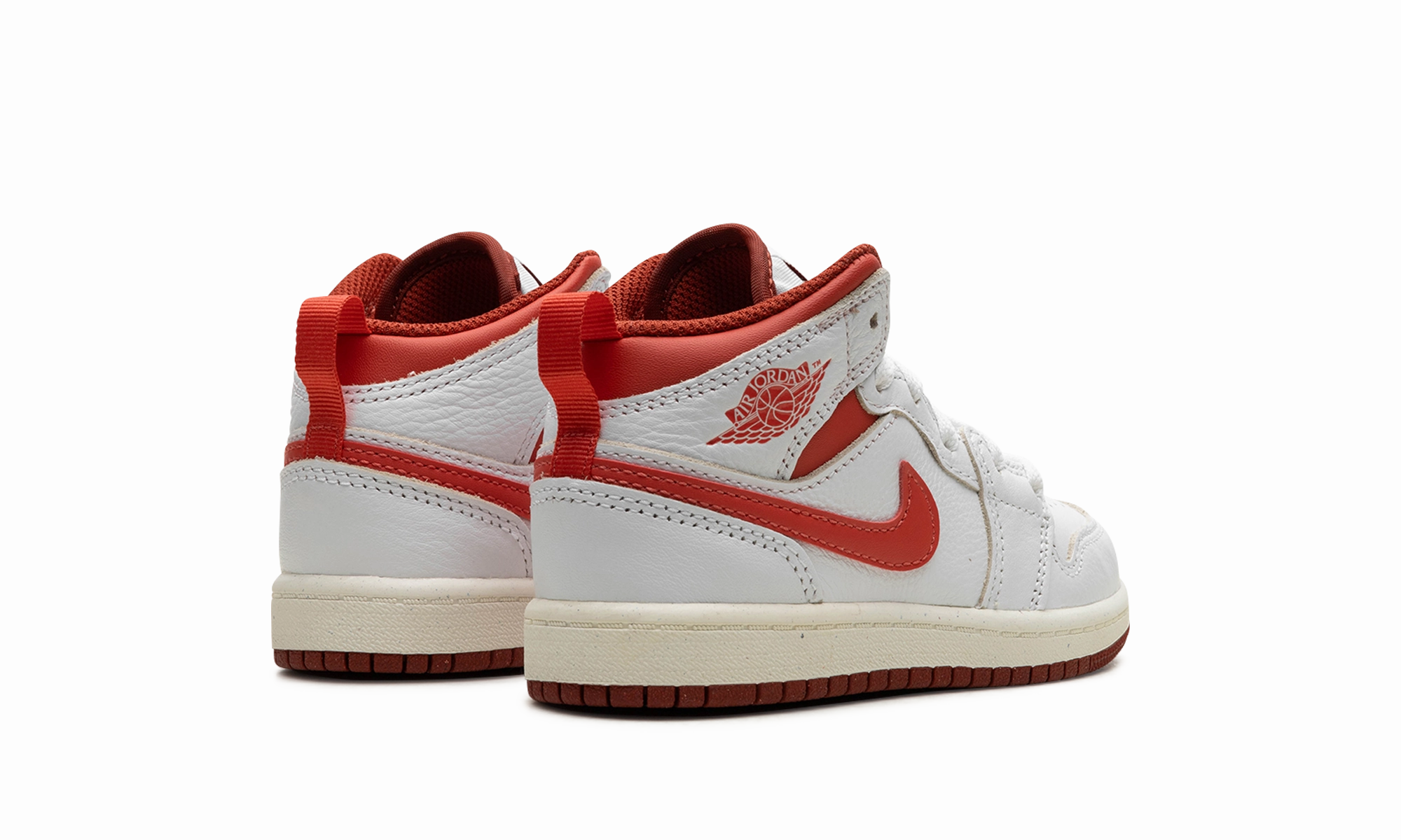 Eva Midsole Air Jordan 1 Mid SE PS "White / Dune Red"