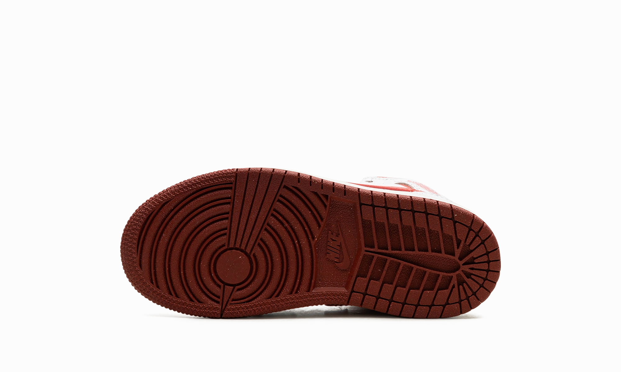 Air Jordan 1 Mid SE PS "White / Dune Red" Shock-absorbent wear