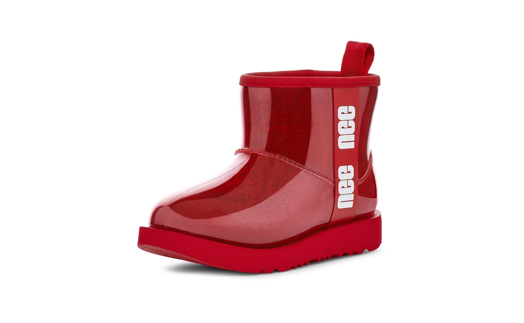 UGG Classic Clear Mini II Boot Samba Red (Kids) Color Sole Hard Base