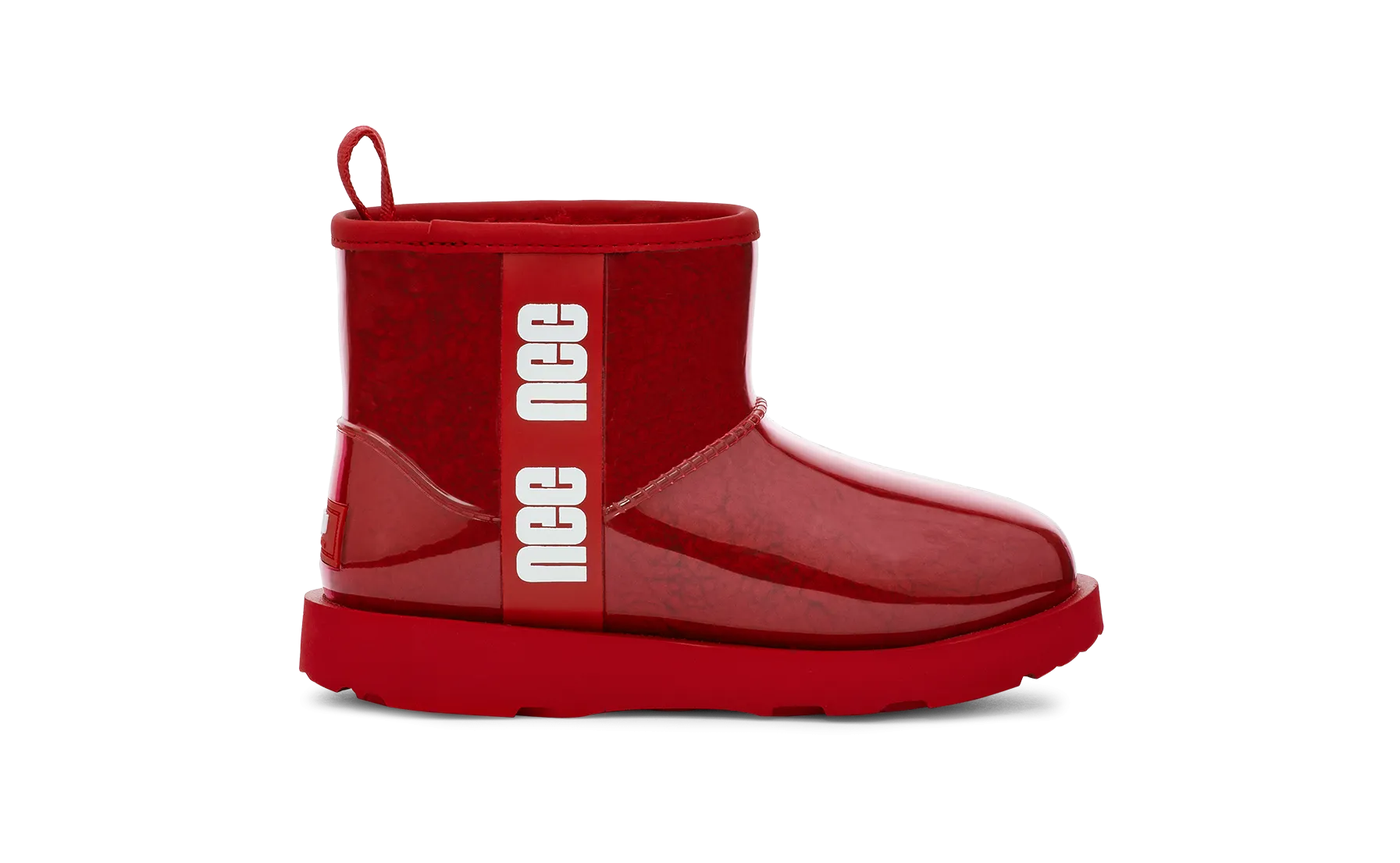 Height Rise Urban Safe UGG Classic Clear Mini II Boot Samba Red (Kids)