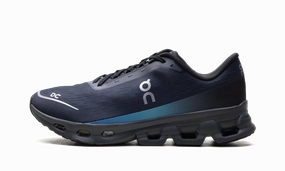 Cloudspark "Black Blueberry" running in a pier area shoes