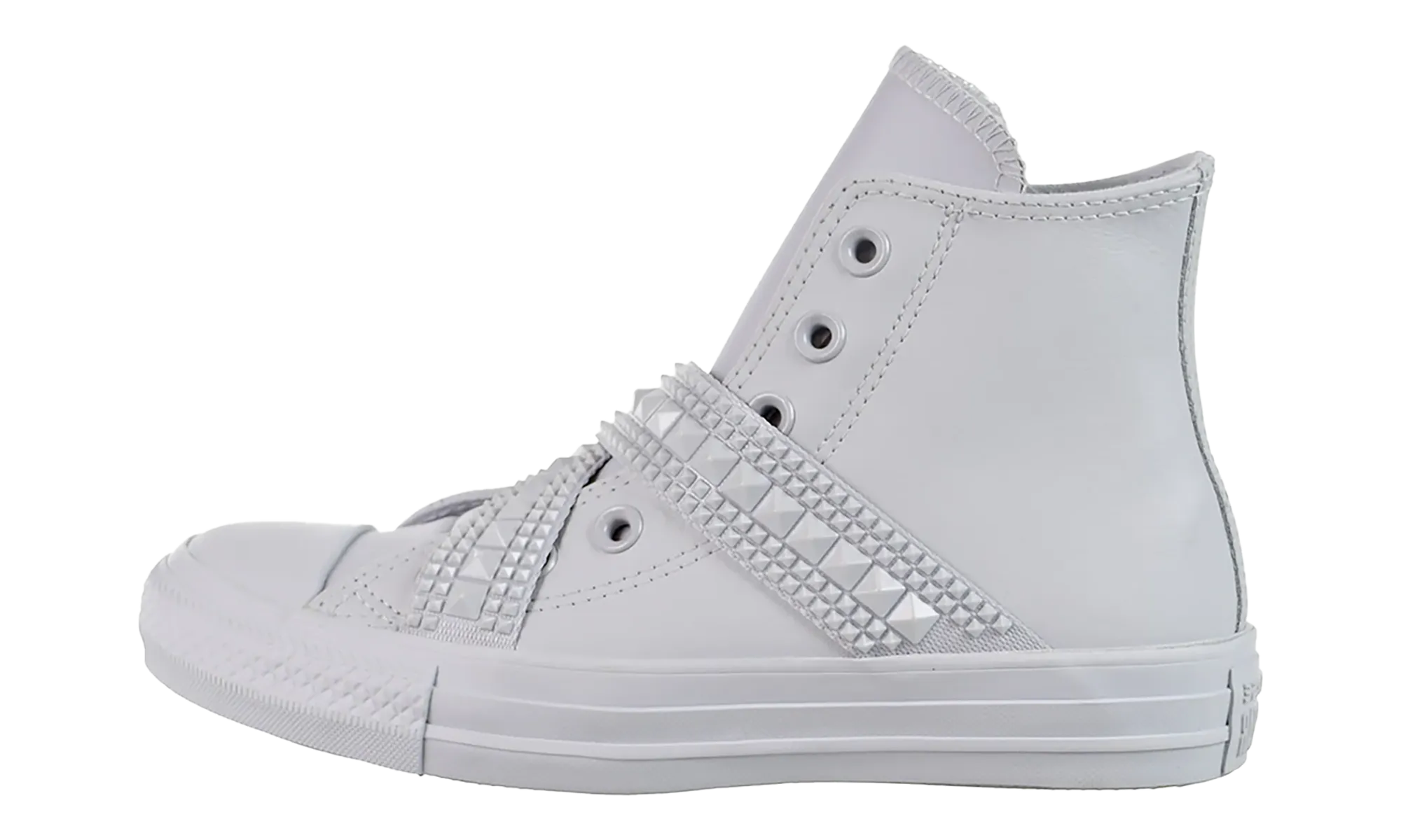 Chuck Taylor All Star Punk Strap Hi WMNS "Pure Platinum" Color Fun