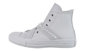 Chuck Taylor All Star Punk Strap Hi WMNS "Pure Platinum" Holiday Outfit Durable materials