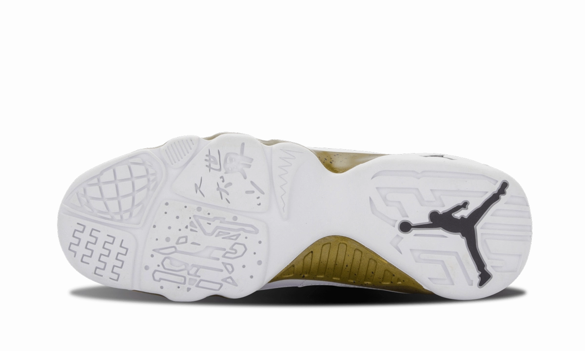 cushioned foam shoes running in a tunnel area shoes Air Jordan 9 Retro GS "Statue"