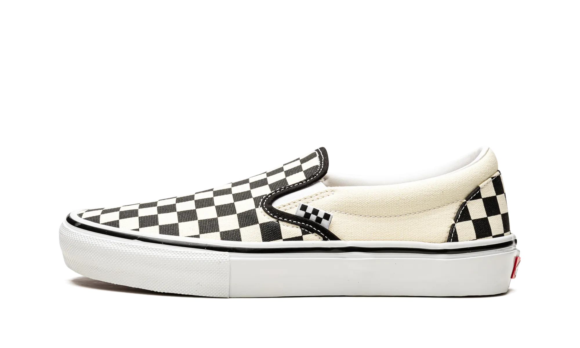 Sand Beige Star Jog Skate Slip-On "Checkerboard"