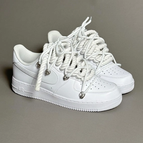 Nike Air Force 1 Rope Laces??Triple White Full Coverage
