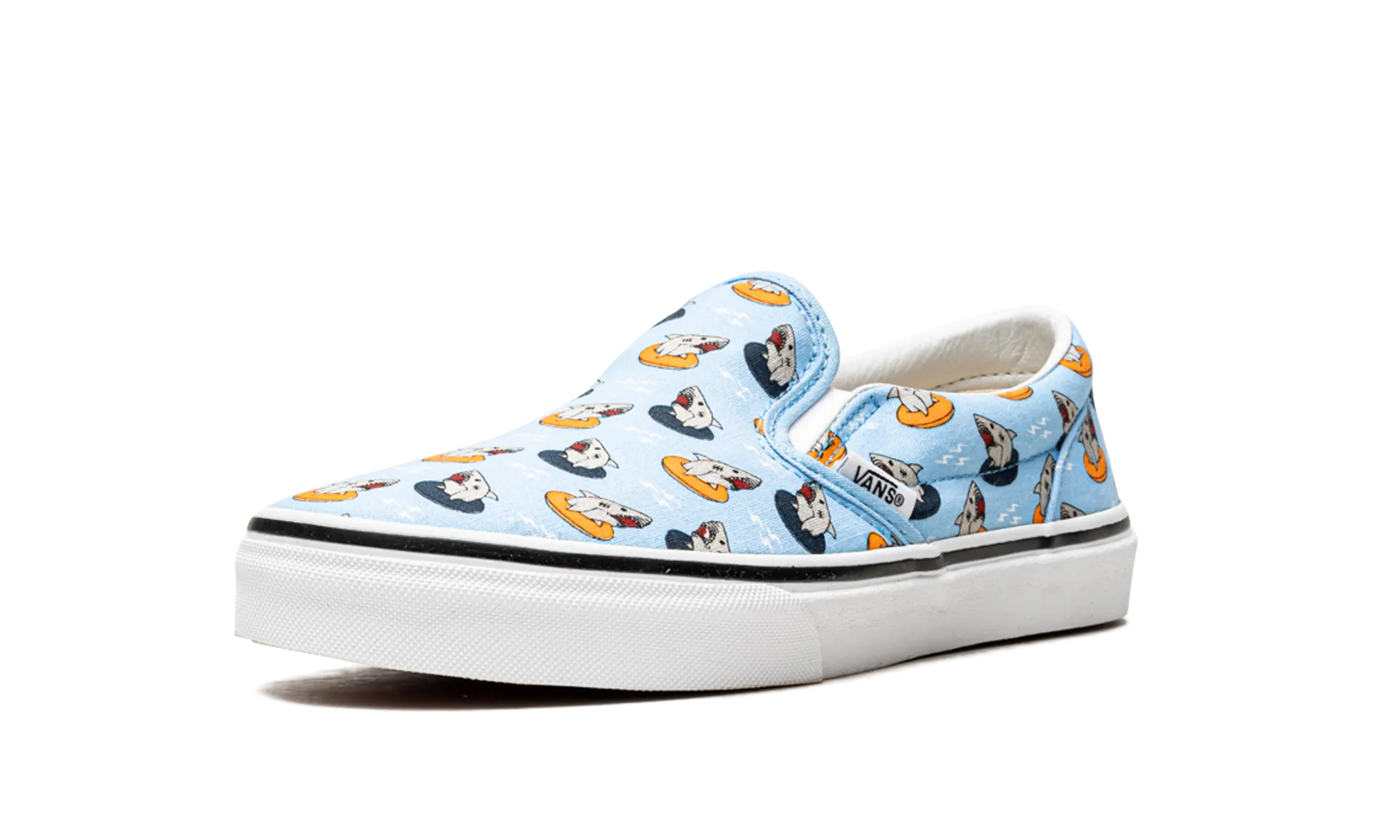Fashionable Step Classic Slip On GS "Floatie Sharks"