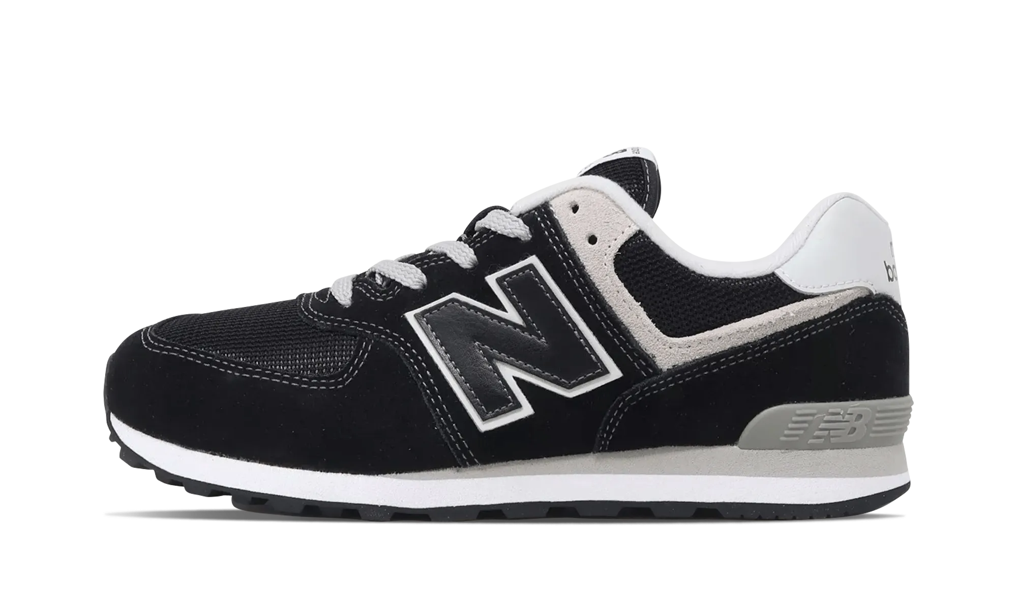 574 Core GS "Black Grey" supinated foot shoe support morning run shoes